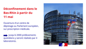 Ouverture d’un centre de dépistage du Covid-19 au Parlement européen, sur prescription médicale