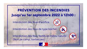 Prévention des incendies : prolongation des mesures préventives jusqu'au 1er septembre