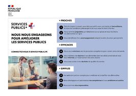 Services Publics + : 9 engagements pour un service public proche, simple et efficace.